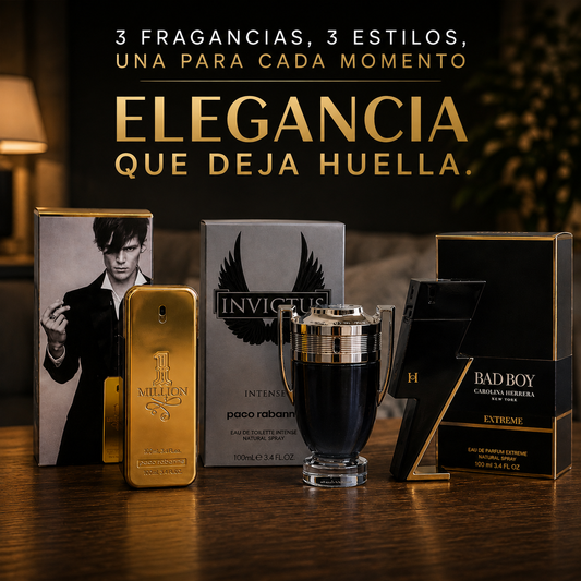 ⚱ KIT 3 Fragancias Masculinas de Lujo de 100 ML [De Importación]